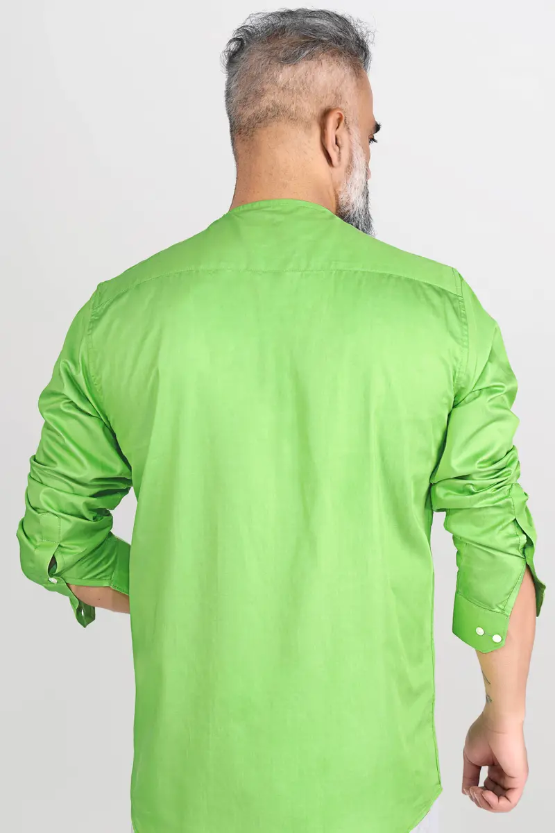 Conifer Green Super Soft Premium Cotton Designer Shirt 8