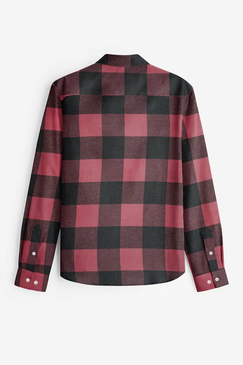 Contessa Pink And Vampire Gray Heavyweight Flannel Cotton Shirt 5