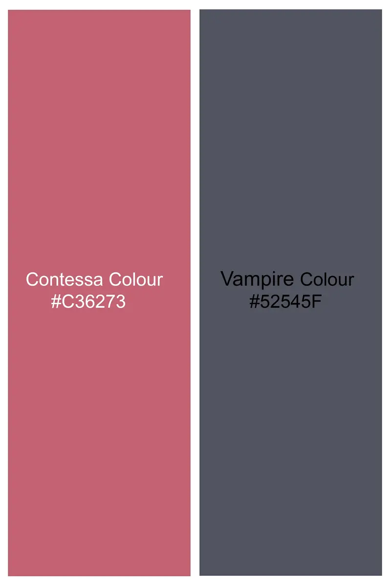 Contessa Pink And Vampire Gray Heavyweight Flannel Cotton Shirt 7