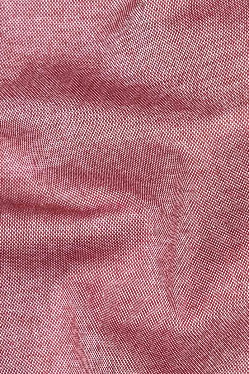 Contessa Red With Grey Pocket Solid Royal Oxford Shirt 3