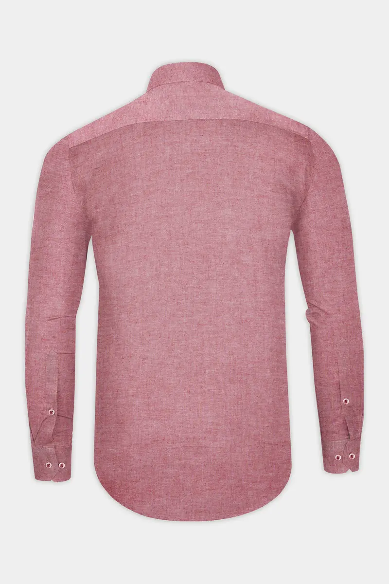 Contessa Red With Grey Pocket Solid Royal Oxford Shirt 6