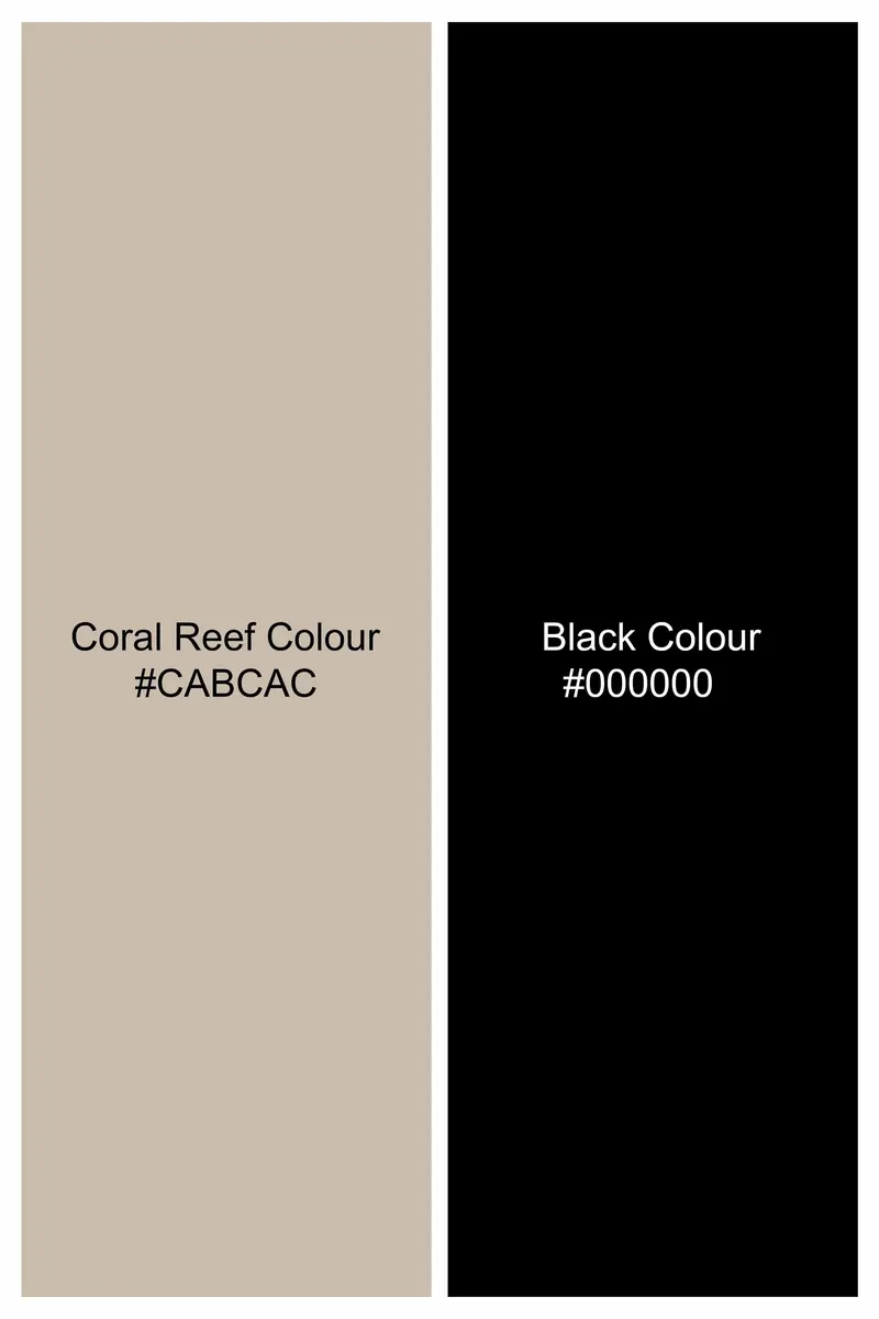 Coral Reef Brown With Black Printed Premium Cotton Shirt 8