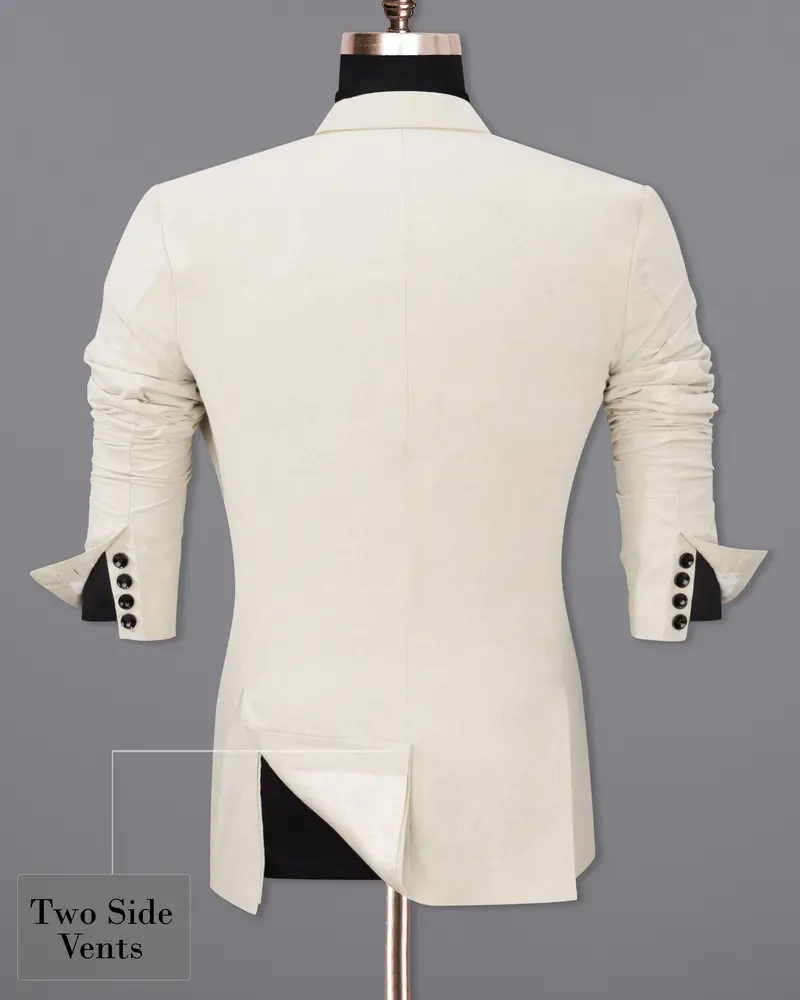 Coral Reef Cream Luxurious Linen Blazer 9