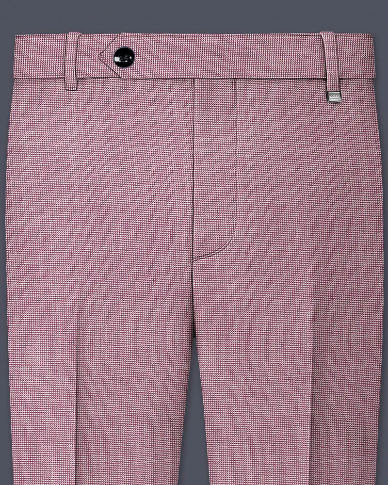 Coral Tree Red Textured Pant 1
