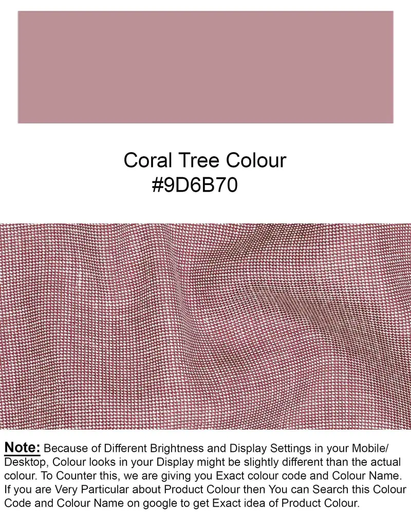 Coral Tree Red Textured Waistcoat 7