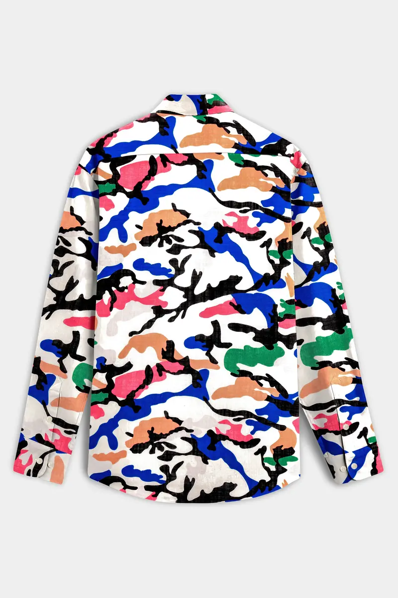 Coralfusion-Black & White With Light Coral Pink Funky Printed Lightweight Premium Cotton Multicolor Casual Shirt 7