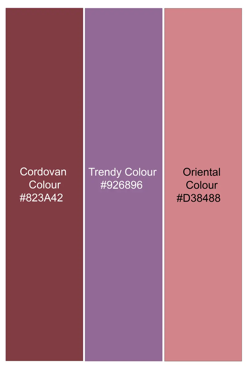 Cordovan Brown And Trendy Purple Multicolour Embroidered Peak Lapel Tuxedo Blazer 8