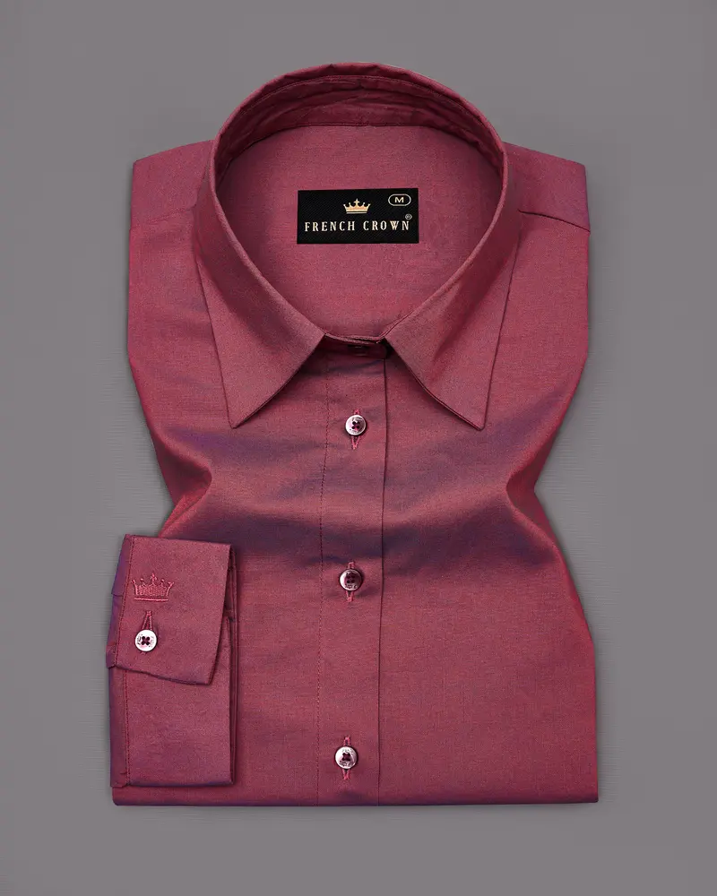 Cordovan Maroon Premium Cotton Shirt 2