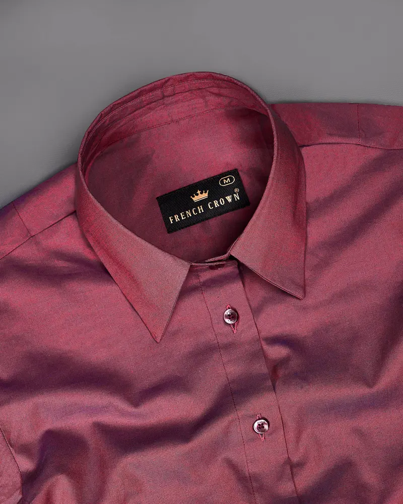 Cordovan Maroon Premium Cotton Shirt 5