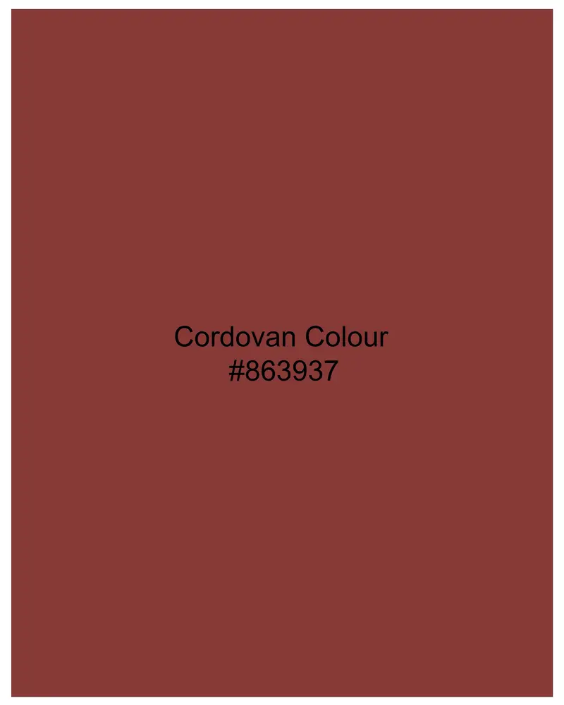 Cordovan Red Wool Rich Designer Waistcoat 7