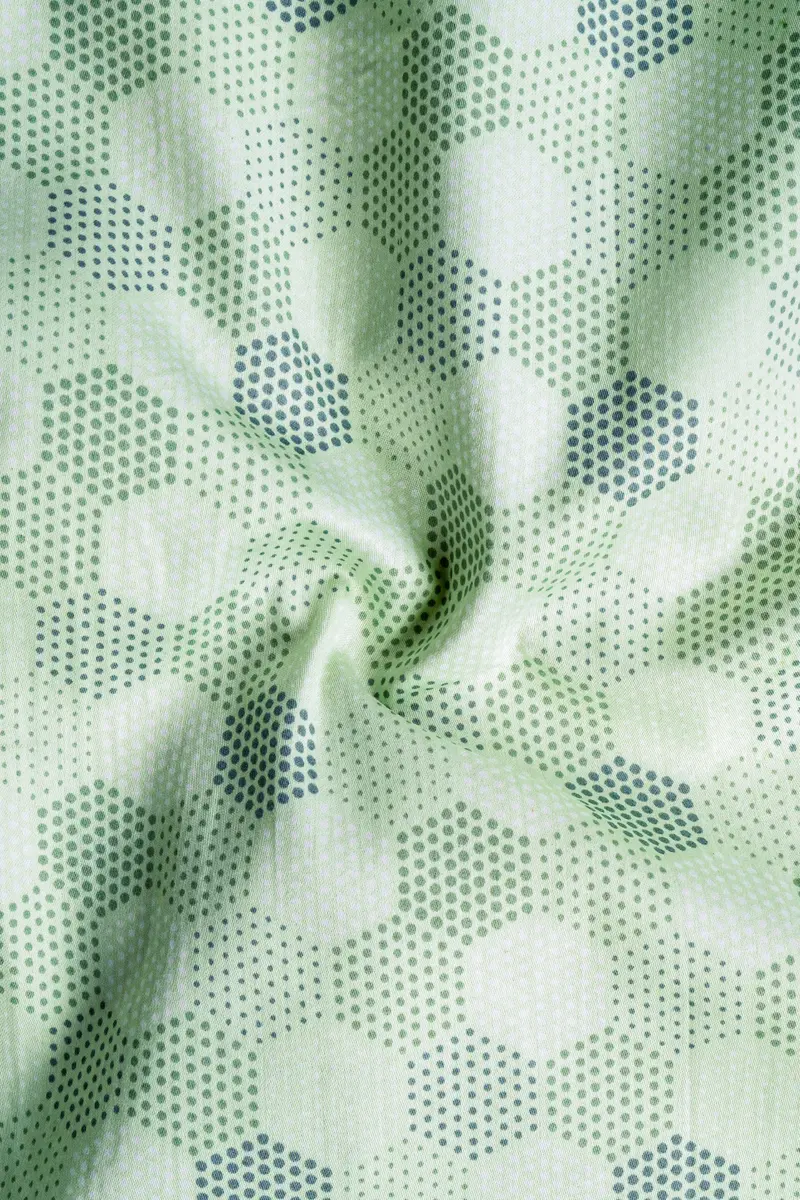 Coriander Green Printed Subtle Sheen Super Soft Premium Cotton Shirt 3