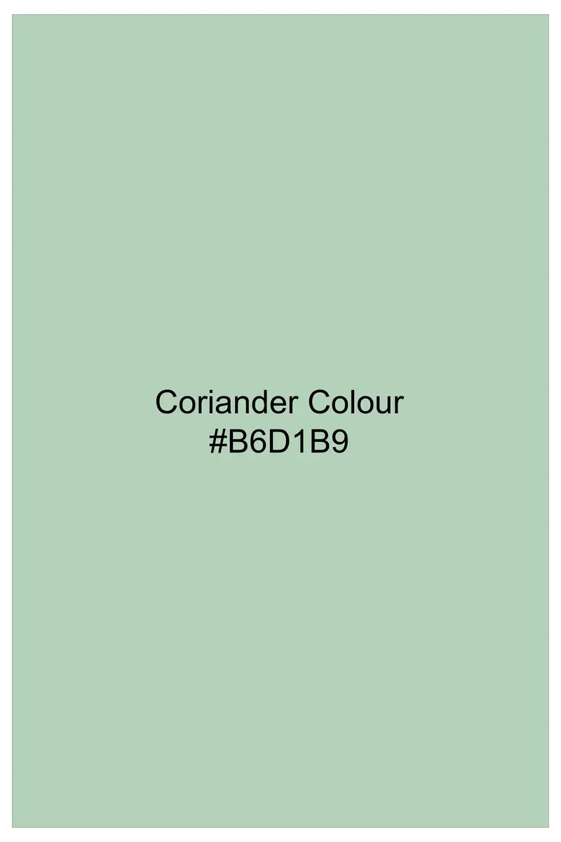 Coriander Green Printed Subtle Sheen Super Soft Premium Cotton Shirt 8