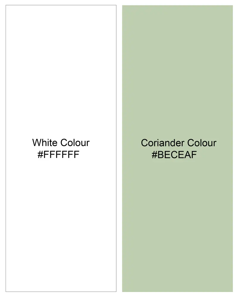 Coriander Green With Bright White Striped Premium Tencel Shirt 9