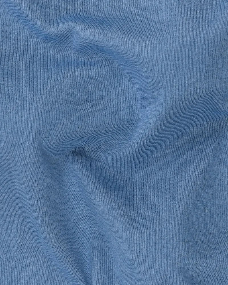 Cornflower Blue Super Soft Premium Cotton Full Sleeve Organic Cotton Brushed Sweatshirt 3