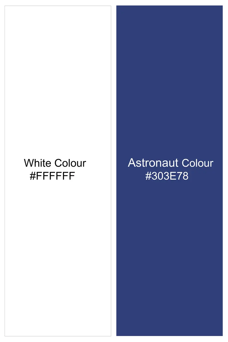 Cosmic-Bright White And Astronaut Blue Striped Dobby Textured Premium Giza Cotton Dress Shirt 7