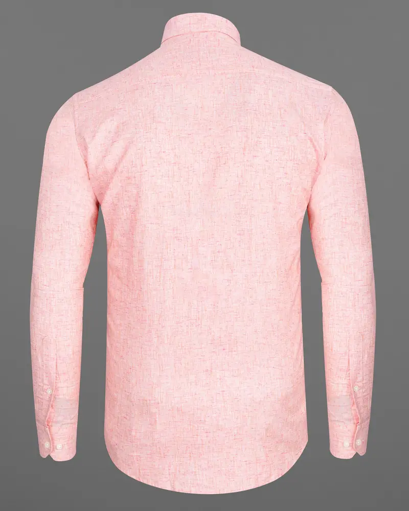 Cosmos Pink And Froly Pink Dobby Textured Premium Giza Cotton Designer Shirt 7