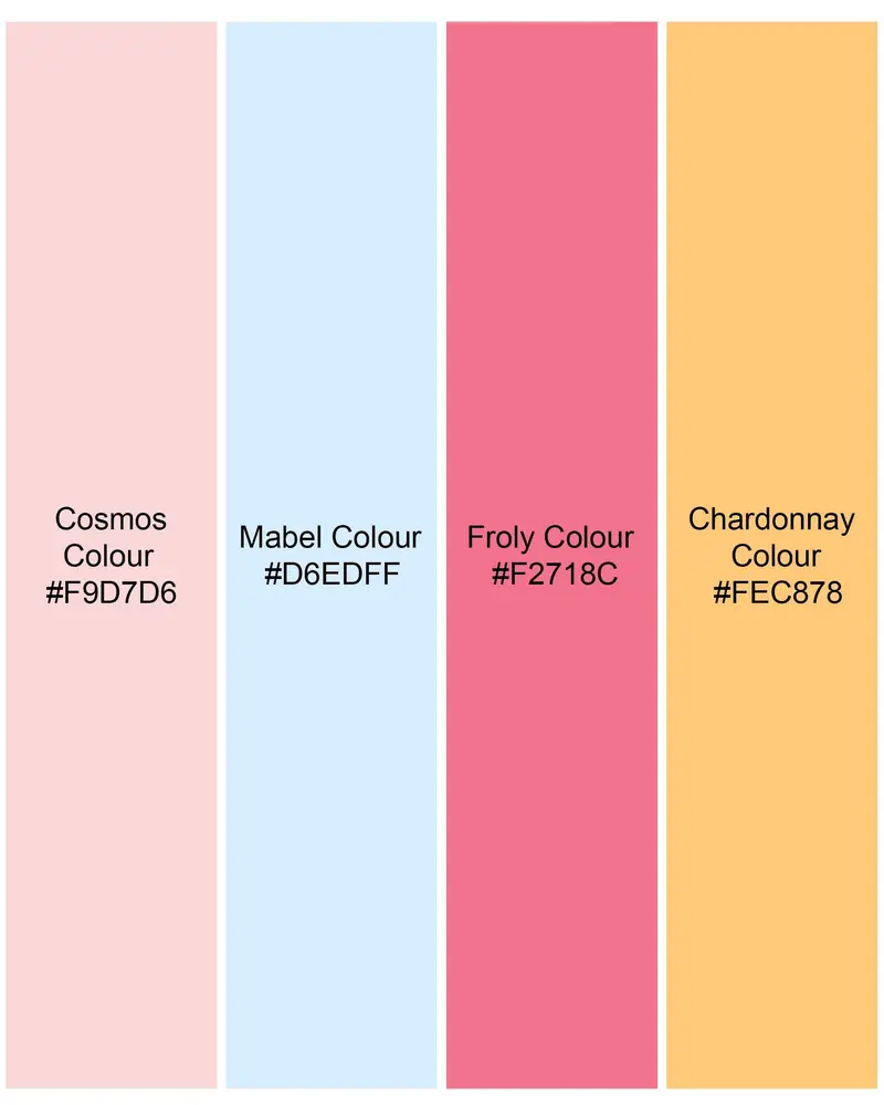 Cosmos Pink And Froly Pink Dobby Textured Premium Giza Cotton Designer Shirt 8