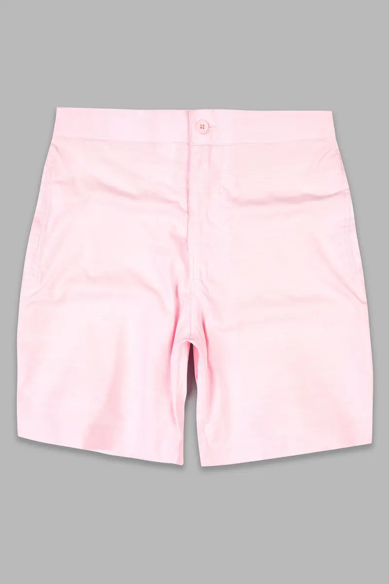 Cosmos Pink Dobby Textured Giza Cotton Shorts 2