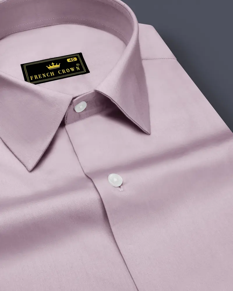 Coutaro-Plum Pink Subtle Sheen Super Soft Premium Cotton Dress Shirt 1