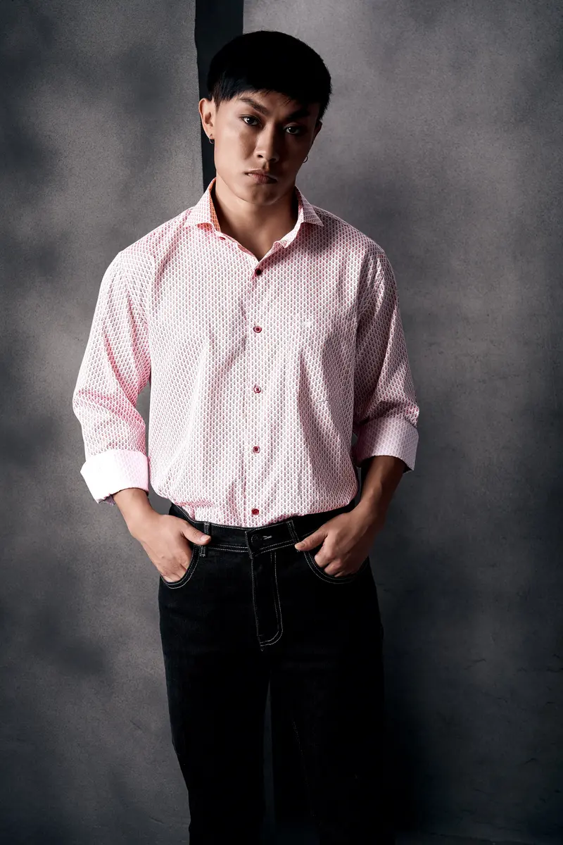 Cranberry Pink Printed Subtle Sheen Super Soft Premium Cotton Shirt 6