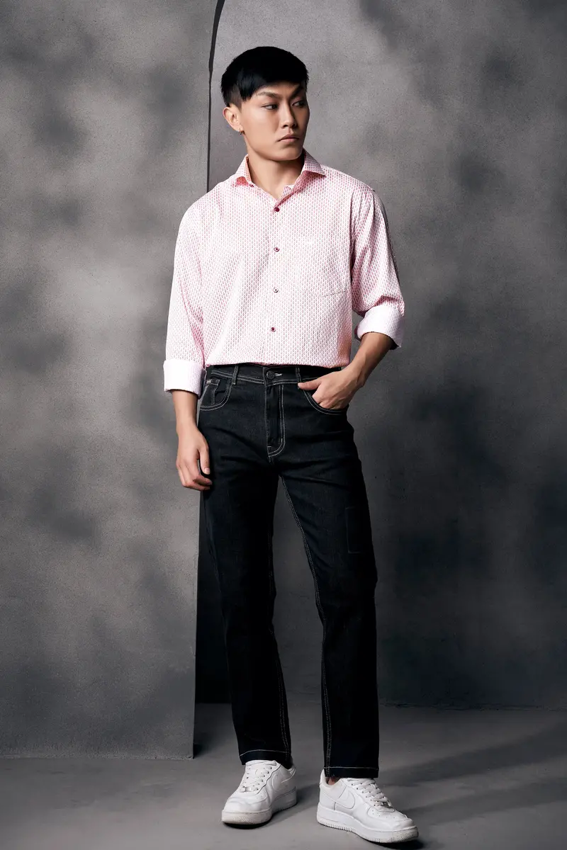 Cranberry Pink Printed Subtle Sheen Super Soft Premium Cotton Shirt 8