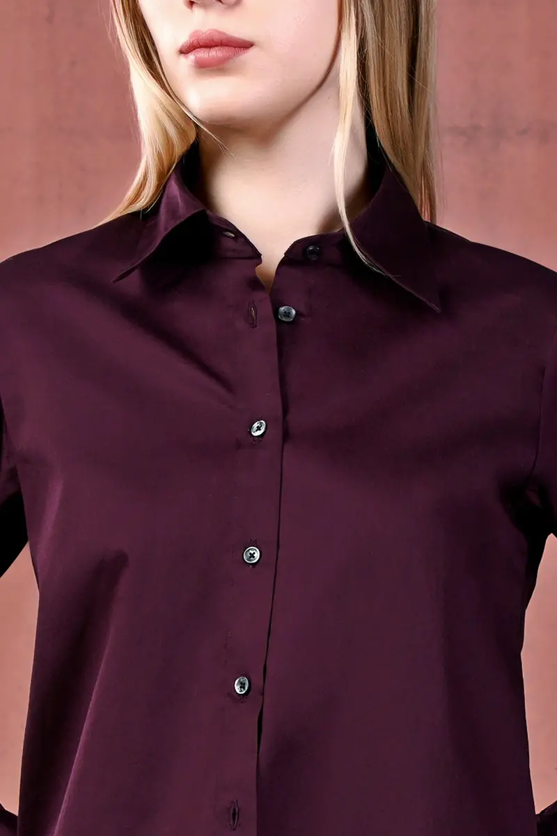 Crater Maroon Premium Cotton Shirt 4