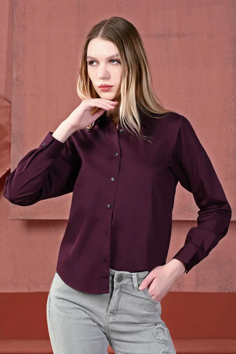 Crater Maroon Premium Cotton Shirt 5