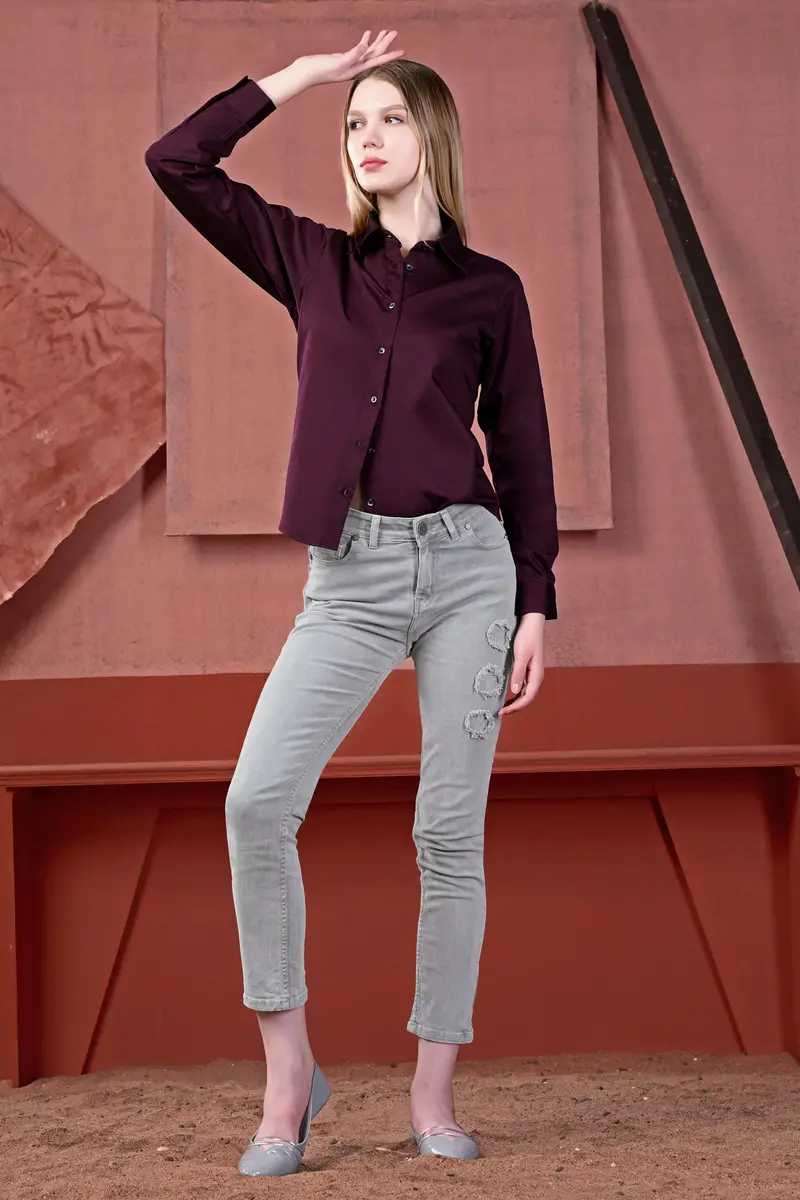 Crater Maroon Premium Cotton Shirt 6