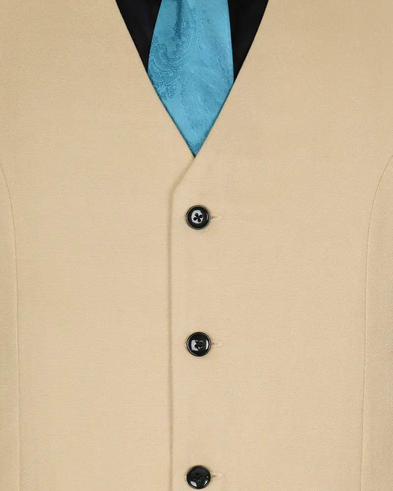 Cream Premium Wool Blend Waistcoat 5