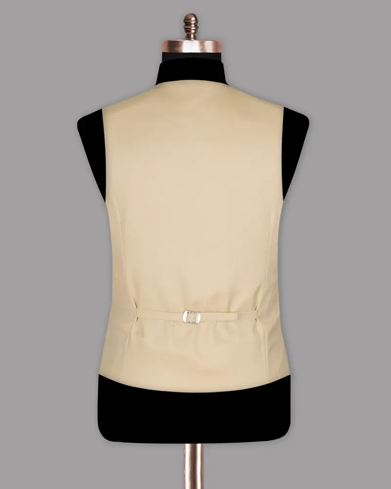 Cream Premium Wool Blend Waistcoat 6