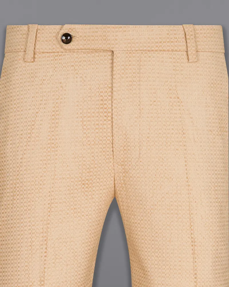 Cream Velvet Textured Premium Cotton Pant 2