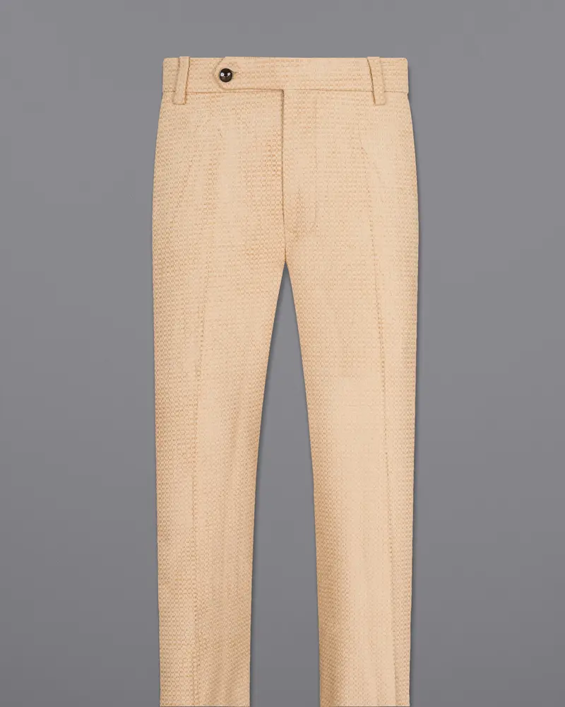 Cream Velvet Textured Premium Cotton Pant 4