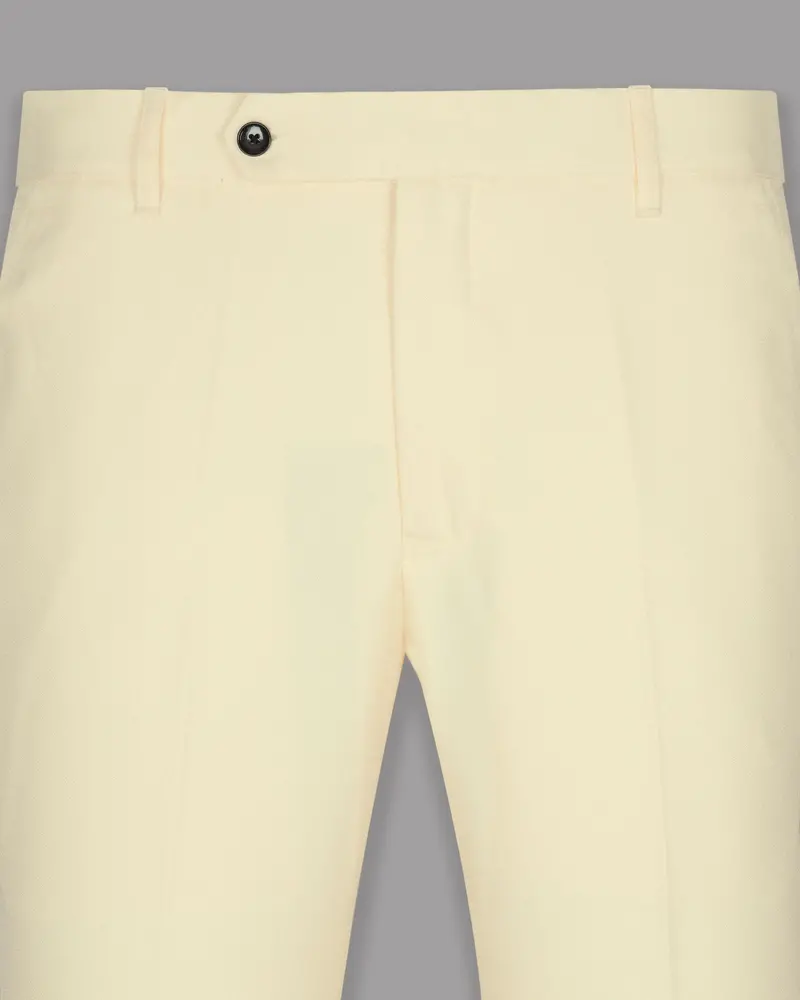 Cream Wool Blend Pant 2