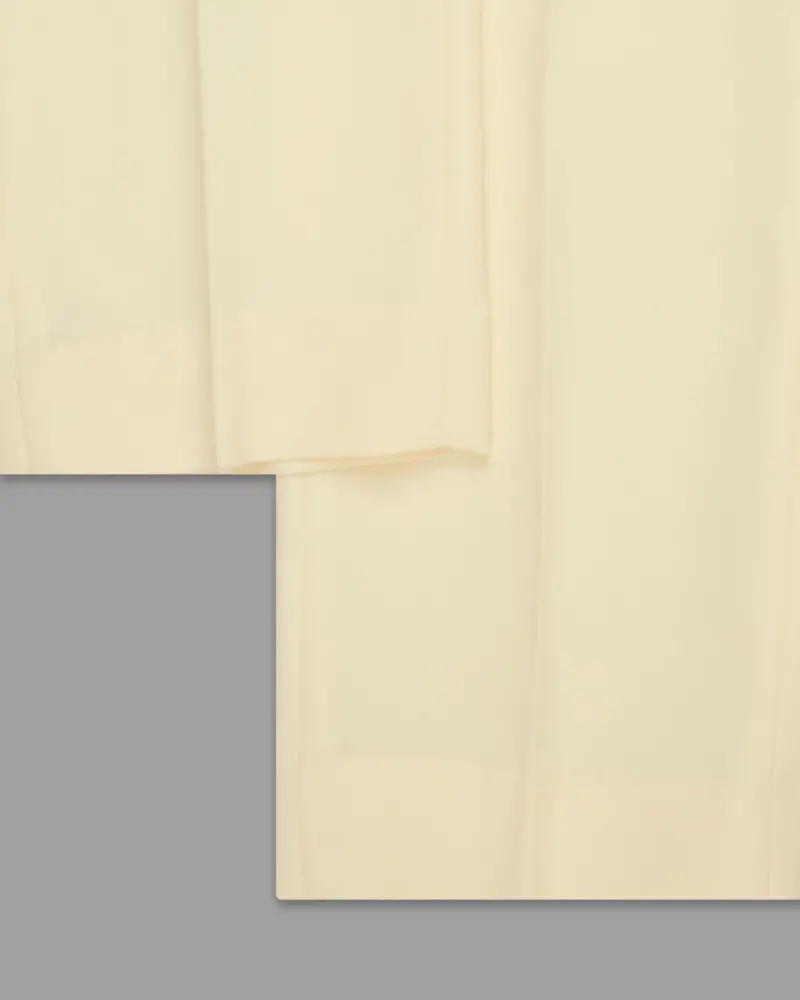 Cream Wool Blend Pant 6