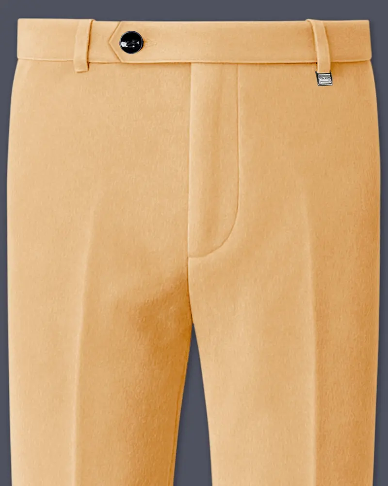 Crema-Tumbleweed Cream Velvet Stretchable Waistband Pant 1