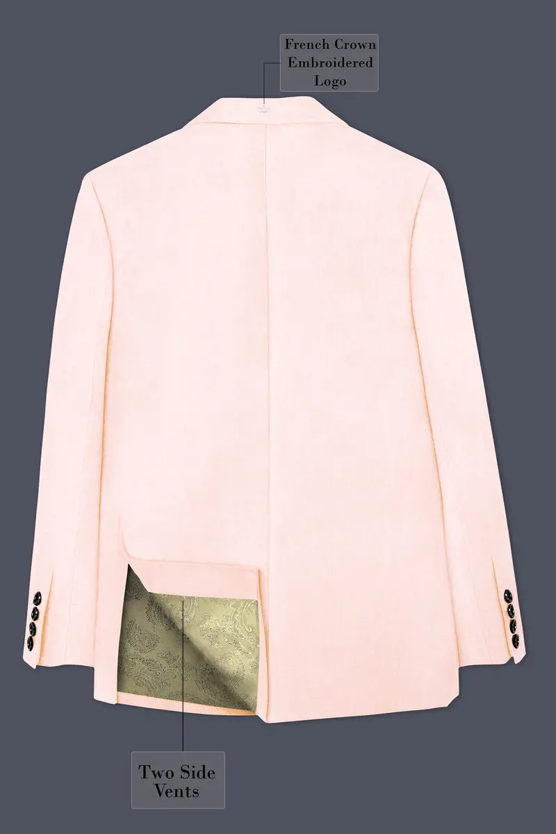 Cremivell-Almond Cream Velvet Peak Lapel Tuxedo Suit 9