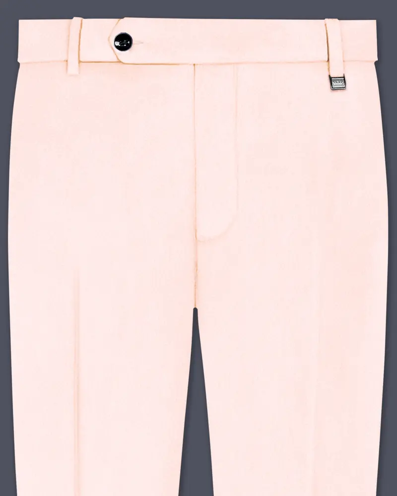 Cremivell-Almond Cream Velvet Stretchable Waistband Pant 1