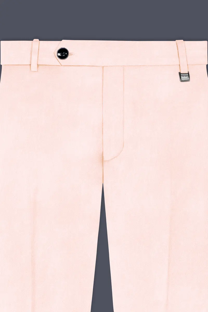 Cremivell-Almond Cream Velvet Stretchable Waistband Pant 4