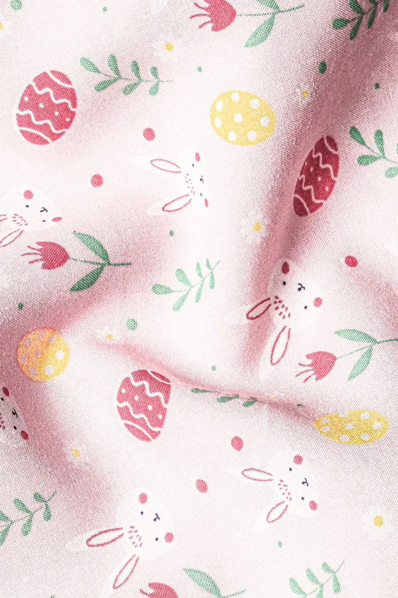 Crepe Pink With Grandis Yellow Multicolor Printed Premium Cotton Shorts 3