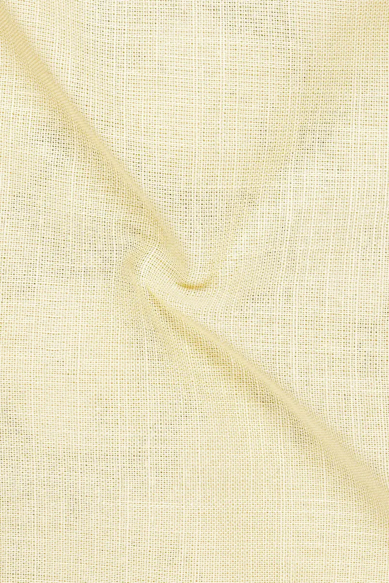 Crevano-Tequila Cream Luxurious Linen Single Breasted Sports Suit 3