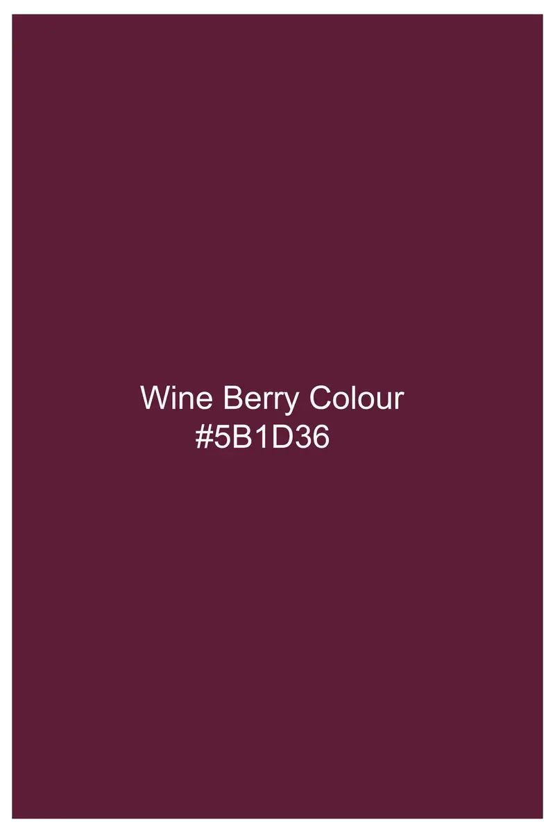 Crimsonite-Wine Berry Maroon Two Tone Chambray Textured Premium Cotton Shirt 6