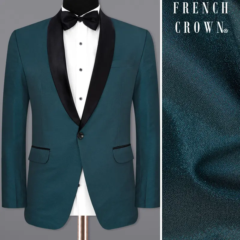 Cyprus Green Designer Tuxedo Blazer 1