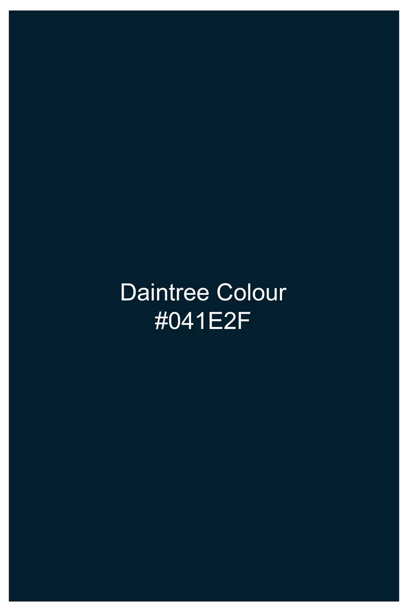 Daintree Blue Solid Wool Blend Stretchable Waistband Pant 9
