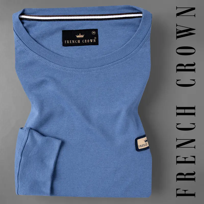 Danube Blue Full Sleeve Premium Cotton Jersey Sweatshirt 1
