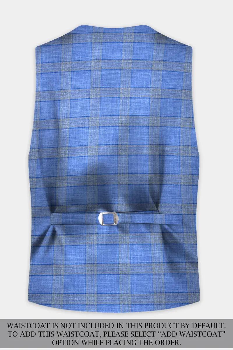 Danube Blue Wool Blend Double Breasted Suit 18