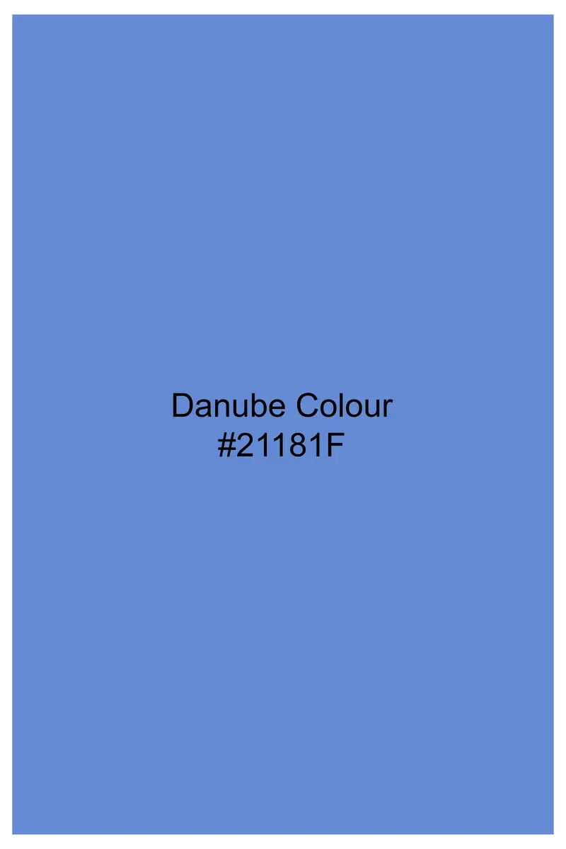 Danube Blue Wool Blend Double Breasted Suit 19