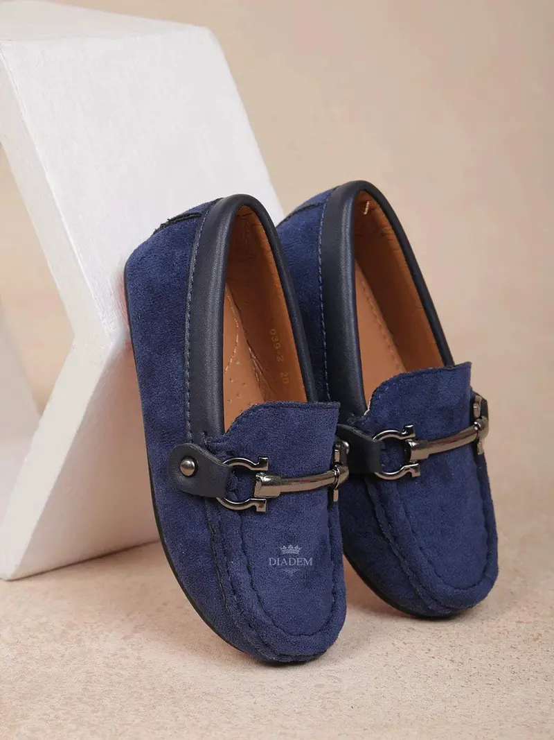Dark Blue Casual Loafers For Boys 1