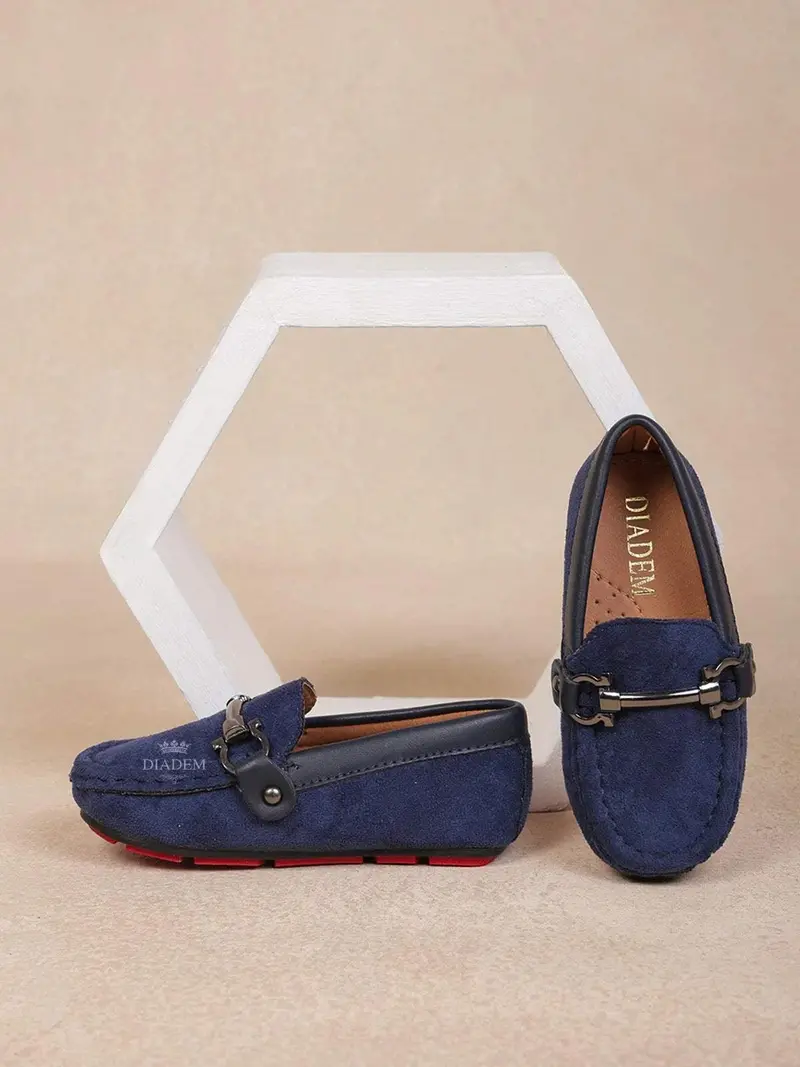 Dark Blue Casual Loafers For Boys 2