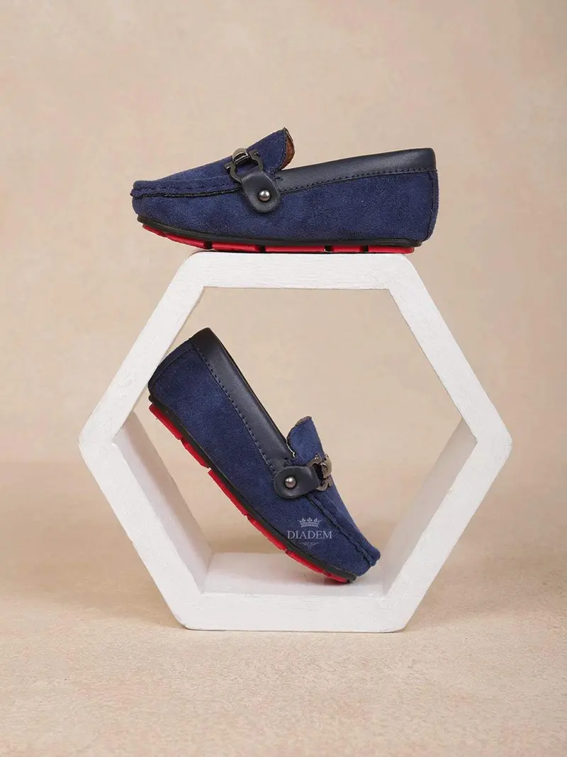 Dark Blue Casual Loafers For Boys 3
