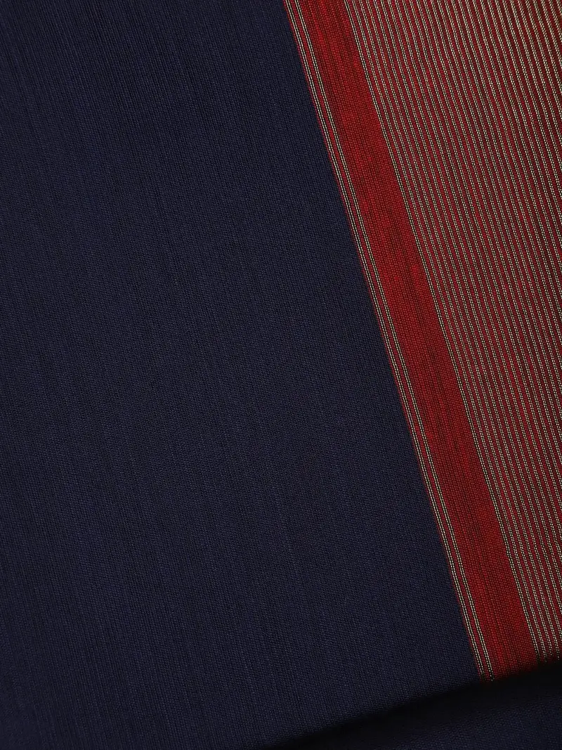 Dark Blue Floral Butta Fancy Cotton Saree 2